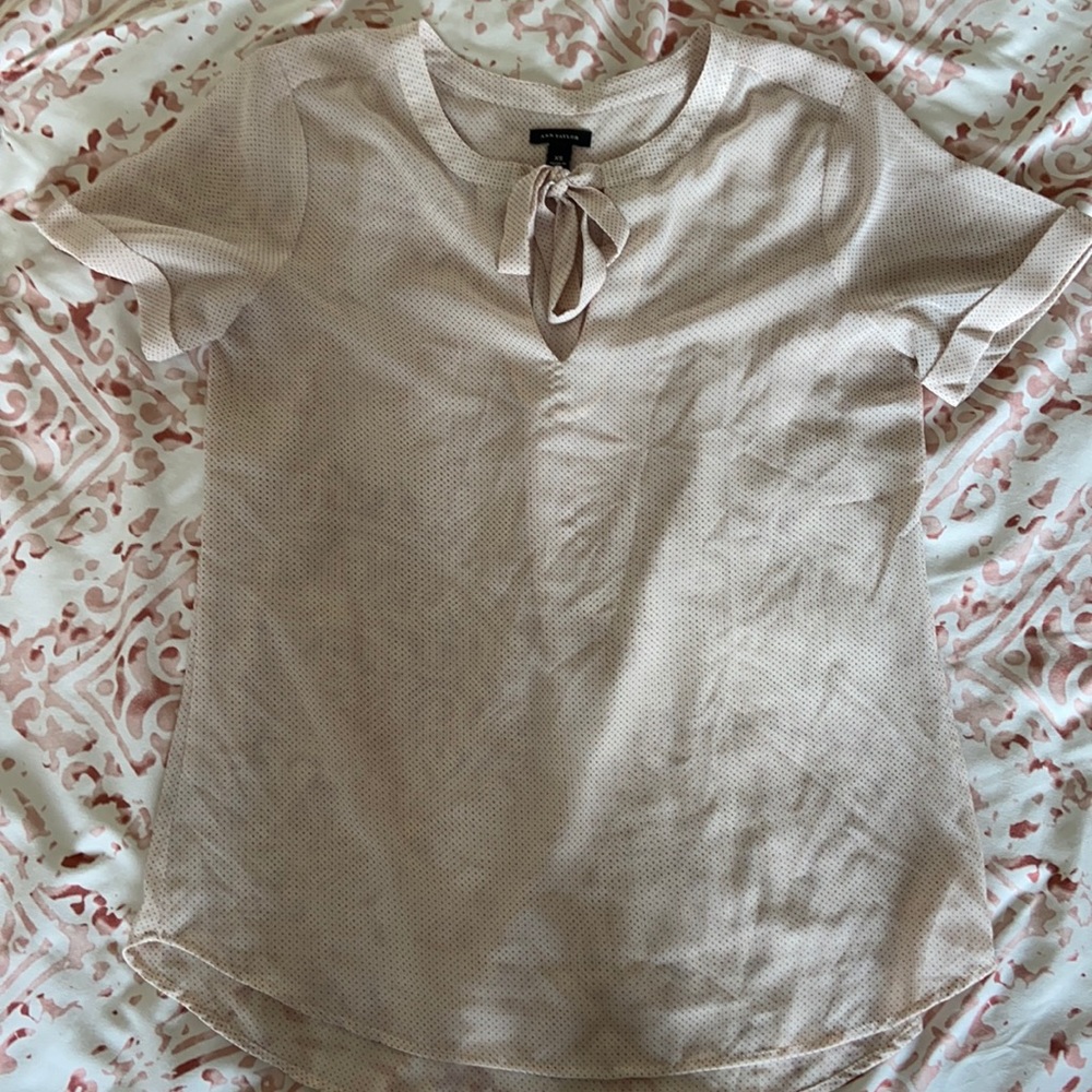 Ann Taylor Polka Dot Blouse